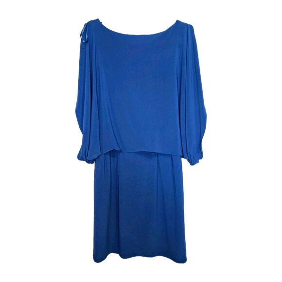 Jessica Simpson NWT Princess Blue Womens Batwing Cut Out Back Dress Size 2 Drape - Picture 1 of 3